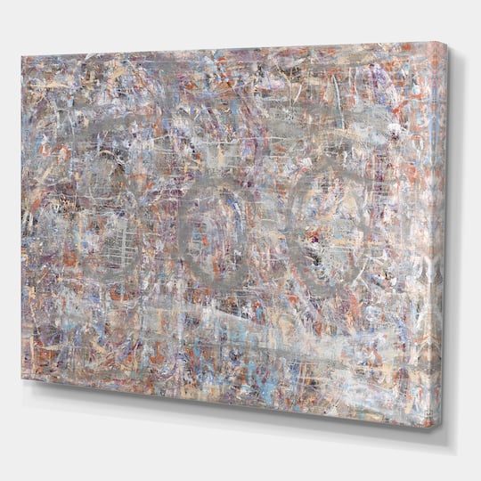 Designart - Blue And Gray Texture Painting